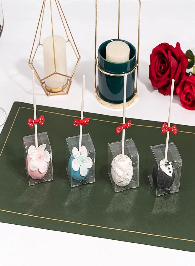 SLShePack 50Pack Clear Favor Box Cake Pop Boxes with Hole Top,Clear Gift Boxes Treat Box for Wedding Favors Party Valentine's Halloween Easter Father's Mother's Day(1.75x1.75x2Inches) - Image 5